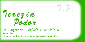 terezia podor business card